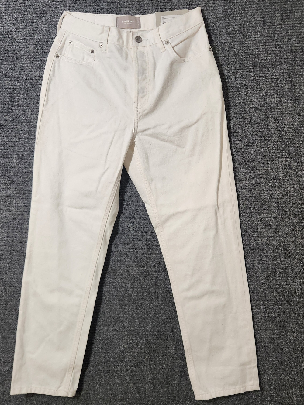 Everlane The Cheeky Jean Ankle High Rise White Pants Size 27